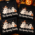 Personalized Spooky Squad Halloween Sweatshirt - Custom Ghost Family Outfit