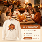 Personalized Family Thanksgiving Turkey Sweatshirt - Custom Matching Holiday Outfits