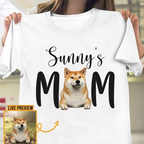 Personalized Pet Photo Mom T-Shirt – Custom Pet Name Shirt for Women
