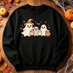 Personalized Spooky Squad Halloween Sweatshirt - Custom Ghost Family Outfit