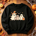 Personalized Spooky Squad Halloween Sweatshirt - Custom Ghost Family Outfit