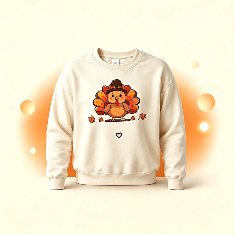 Personalized Family Thanksgiving Turkey Sweatshirt - Custom Matching Holiday Outfits