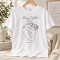 Custom Couple Line Art T-Shirt – Personalized Photo Shirt With Name & Date