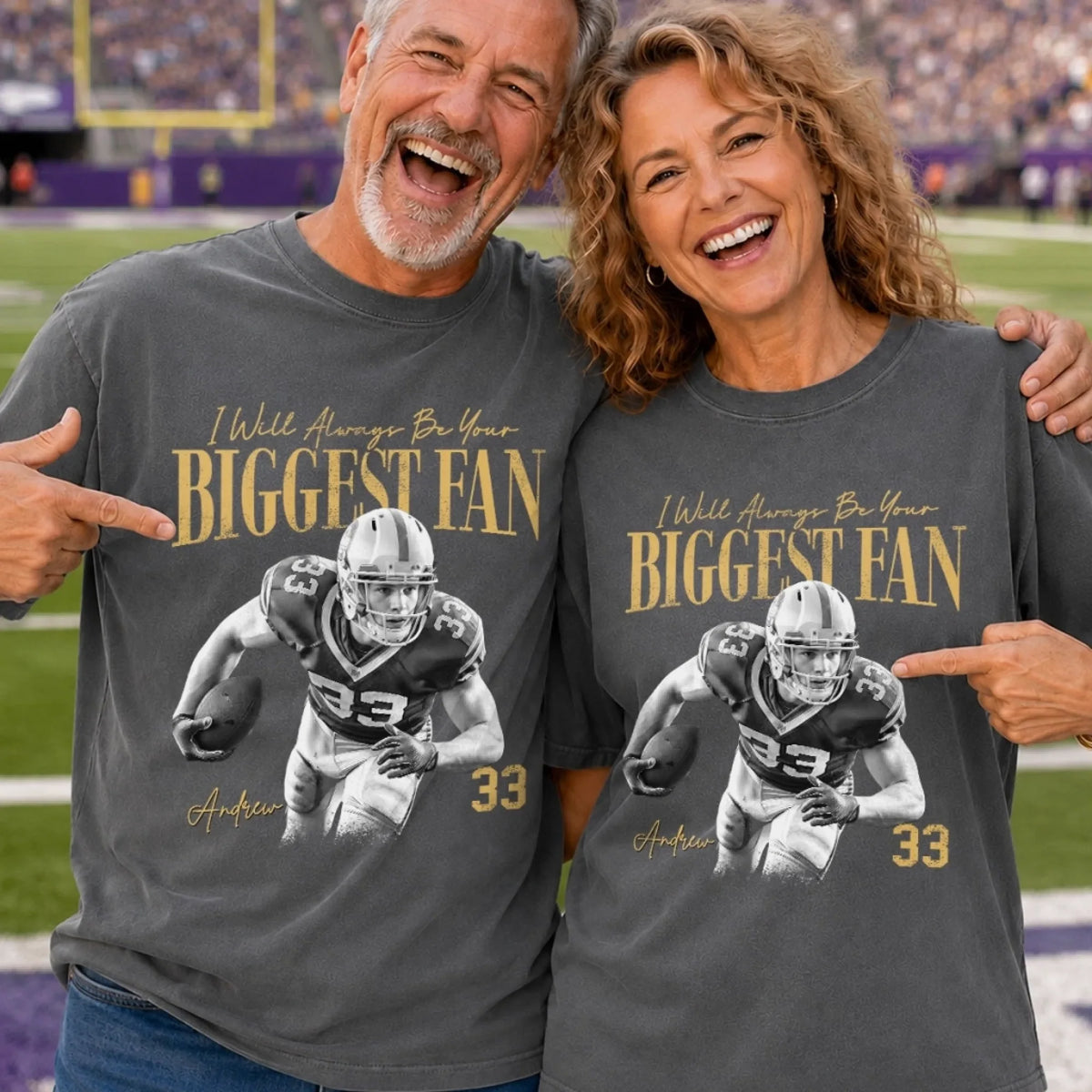 Custom Football Photo T-Shirt – Personalized Game Day Shirt