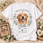 Personalized pet memorial T-shirt with custom photo, name and dates – image 6