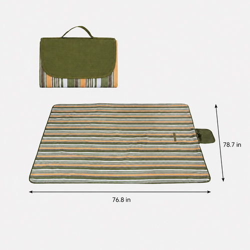 Extra Large Waterproof Picnic Blanket – 76.8 × 78.7 in Foldable 600D Oxford Outdoor Mat