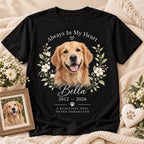 Personalized pet memorial T-shirt with custom photo, name and dates – image 7