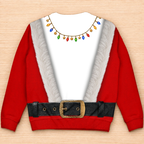 Custom Funny Santa Abs Ugly Christmas Sweater for Men