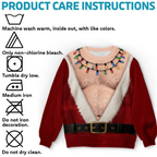 Custom Funny Santa Abs Ugly Christmas Sweater for Men