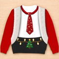 Custom Funny Santa Abs Ugly Christmas Sweater for Men