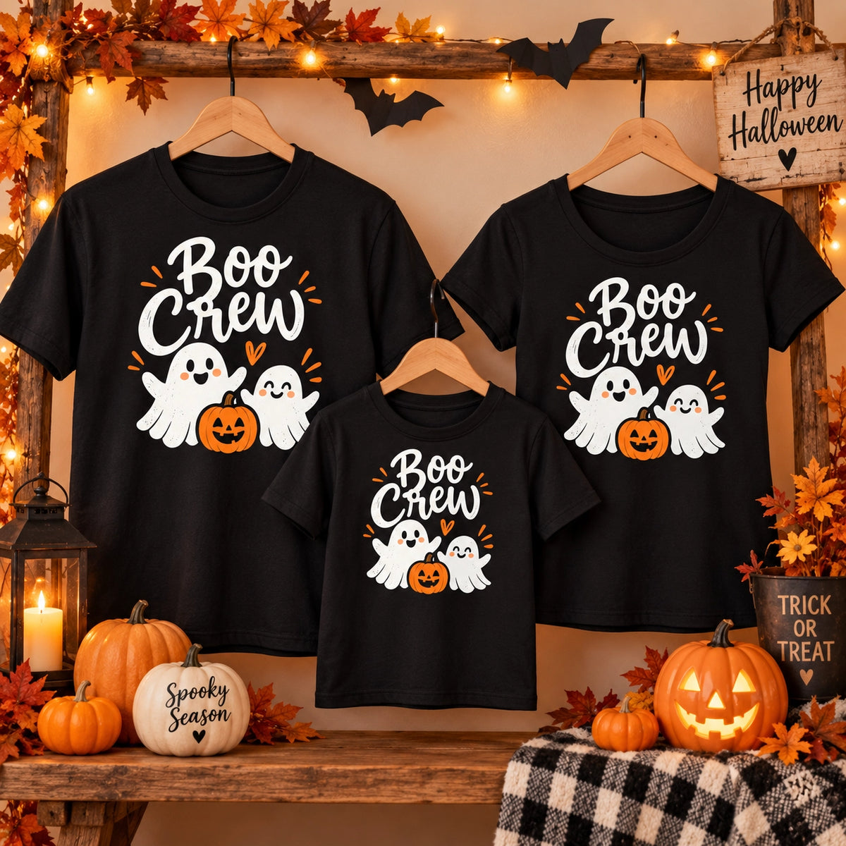 Custom Halloween family matching shirts with personalized names – gallery image 10