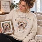 Personalized pet memorial sweatshirt with custom photo, name and dates – image 1