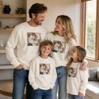 Custom Family Photo Crewneck Sweatshirt – Men, Women & Kids