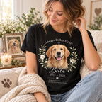 Personalized pet memorial T-shirt with custom photo, name and dates – image 3