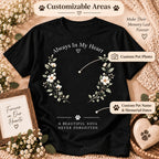Personalized pet memorial T-shirt with custom photo, name and dates – image 2