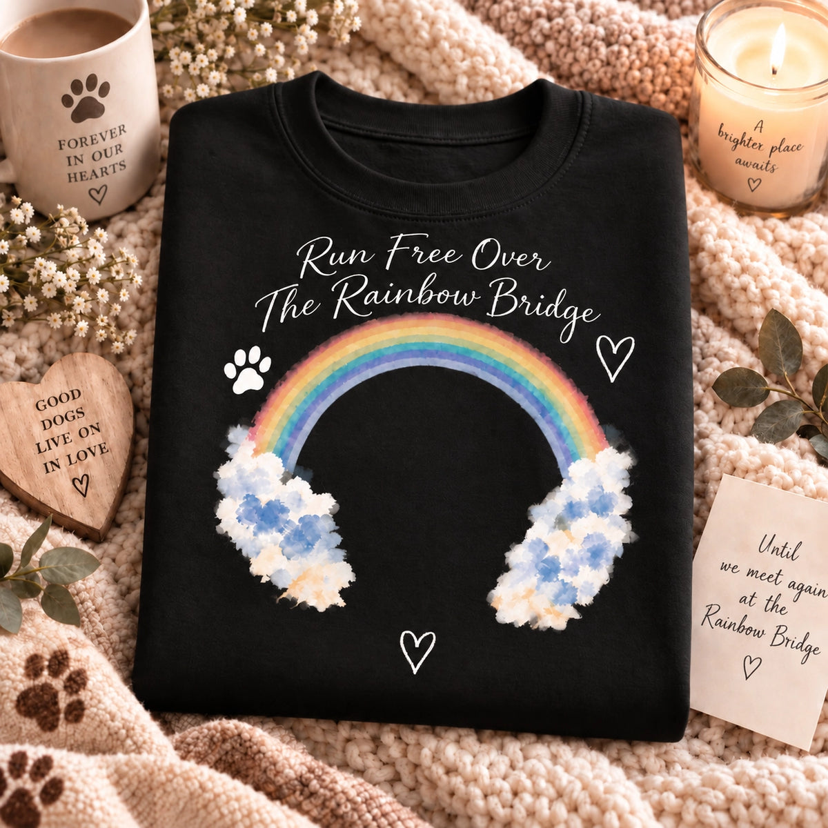Personalized pet memorial sweatshirt with custom photo, name and dates – image 8