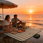 Extra Large Waterproof Picnic Blanket – 76.8 × 78.7 in Foldable 600D Oxford Outdoor Mat